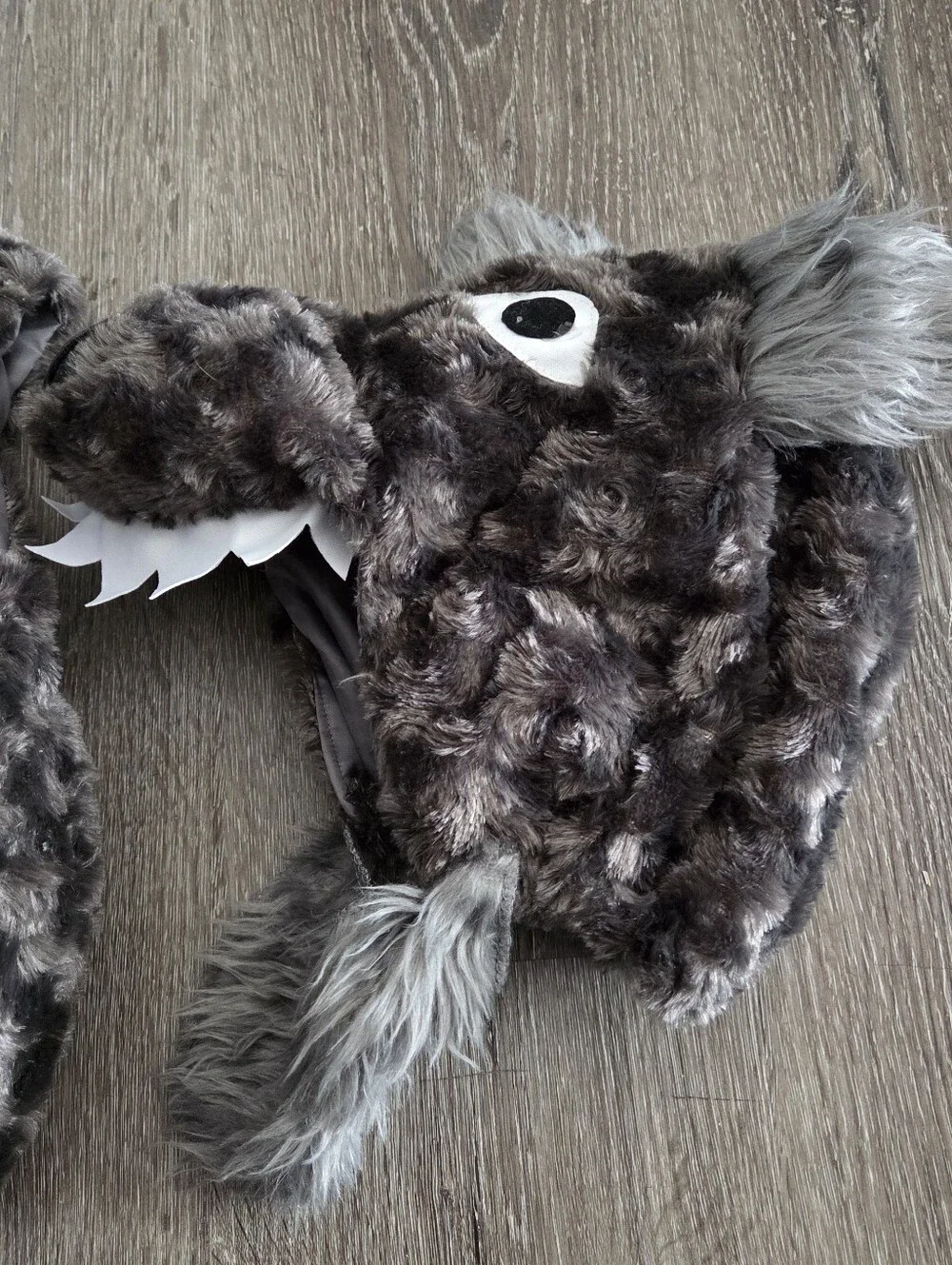 Belly Babies Plush Grey Wolf Toddler Halloween Costume - Large (2T-4T)